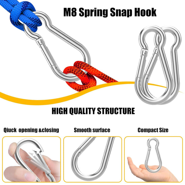 Large 3" Aluminum Carabiner - Silver