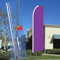 Solid Flutter-Style Feather Flag Bundle 14' OR Replacement Flag Only 11.5'