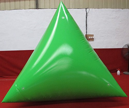 Premium 7' Triangle Swim Marker Buoy - FLUORESCENT GREEN