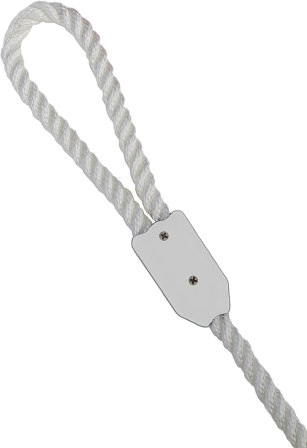 3/8" X 20 Ft. Hollow Braid Polypropylene Rope with Clamps